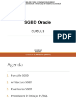 Curs 3 SGBD - Functii, Arhitectura, PLSQL