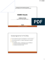 Curs 8 SGBD - PLSQL Subprograme