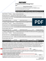 Paychex Direct Deposit Authorization Form