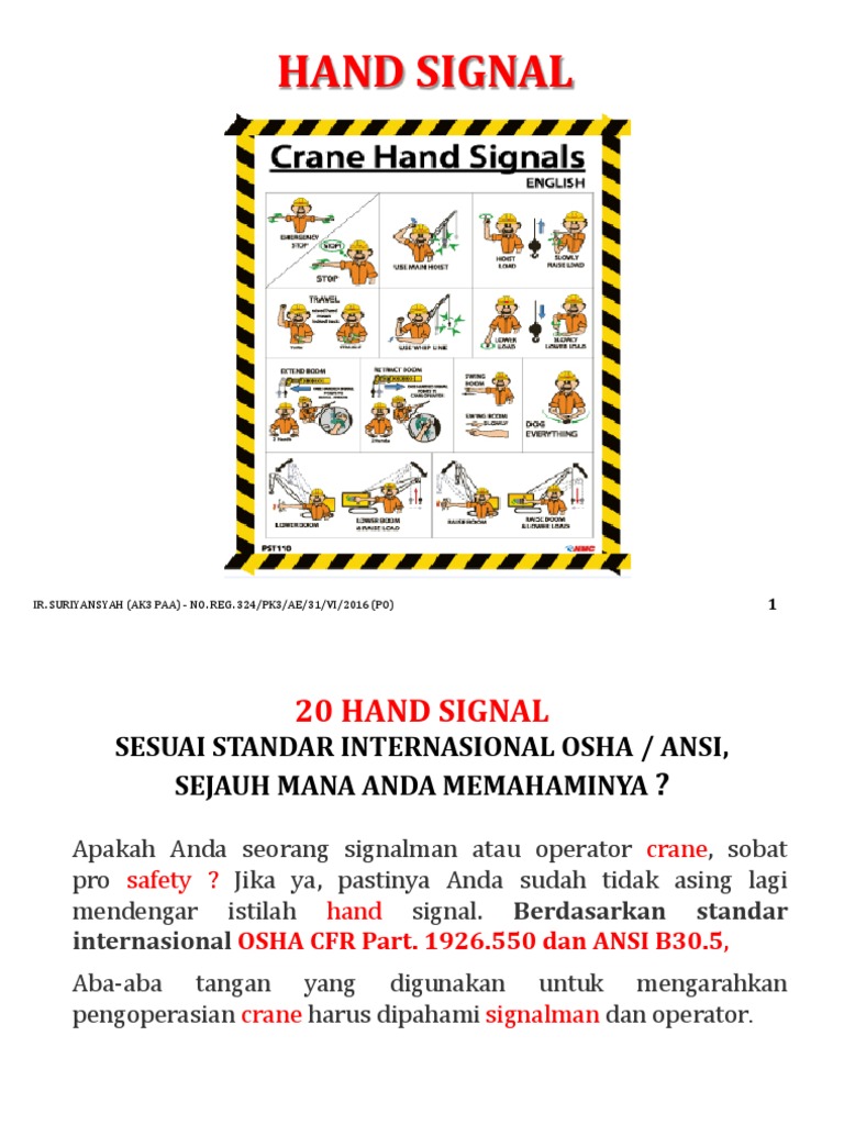Materi Tanda Isyarat (Hand Signal) - Sur | PDF