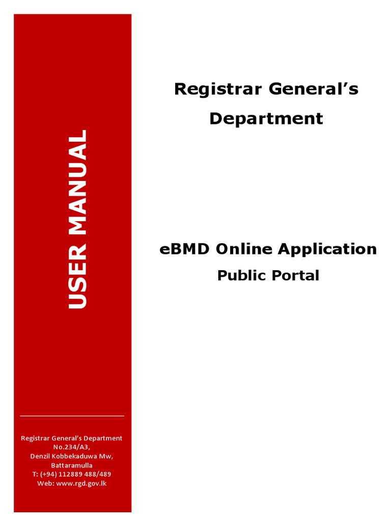 eBMD Online Application User Manual | PDF | Personal Identification ...