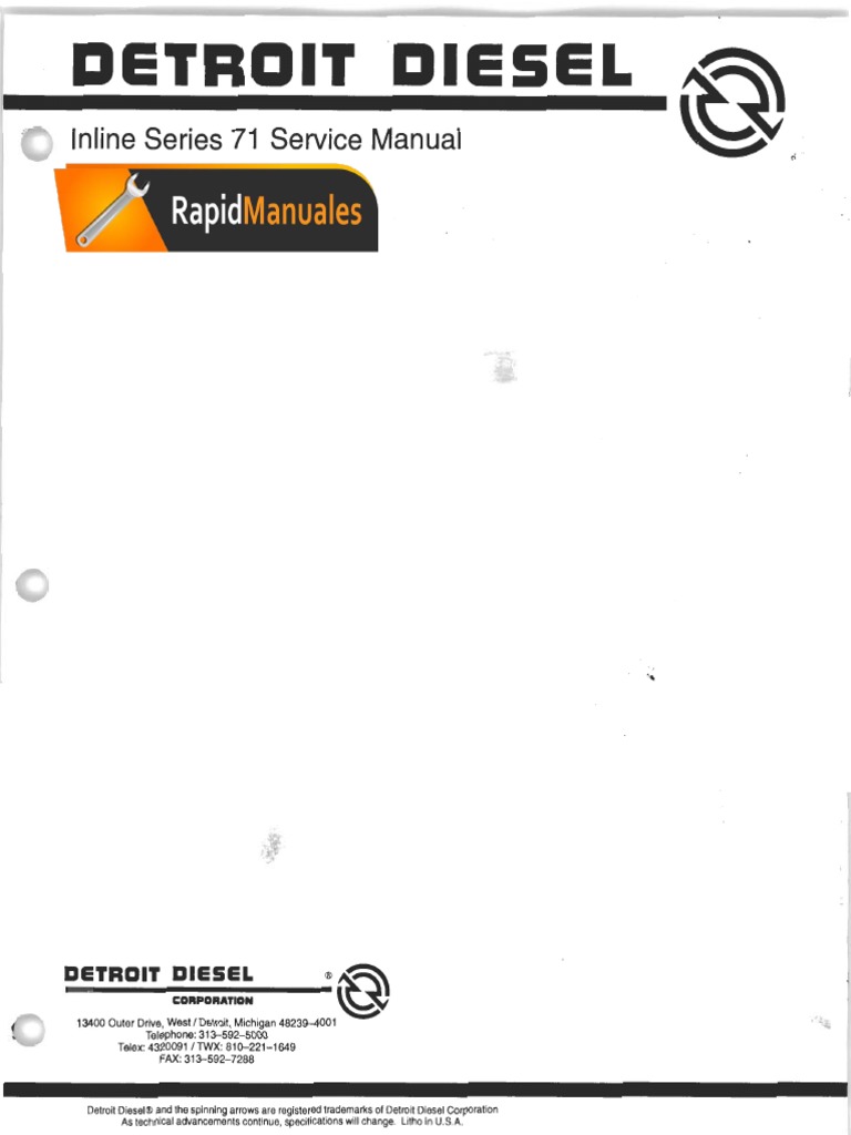 Detroit SERIES 71-Service-Manual | PDF