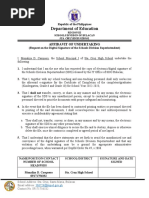 Affidavit of Undertaking On The Request of The Digital Signature of The Schools Division Superintendent