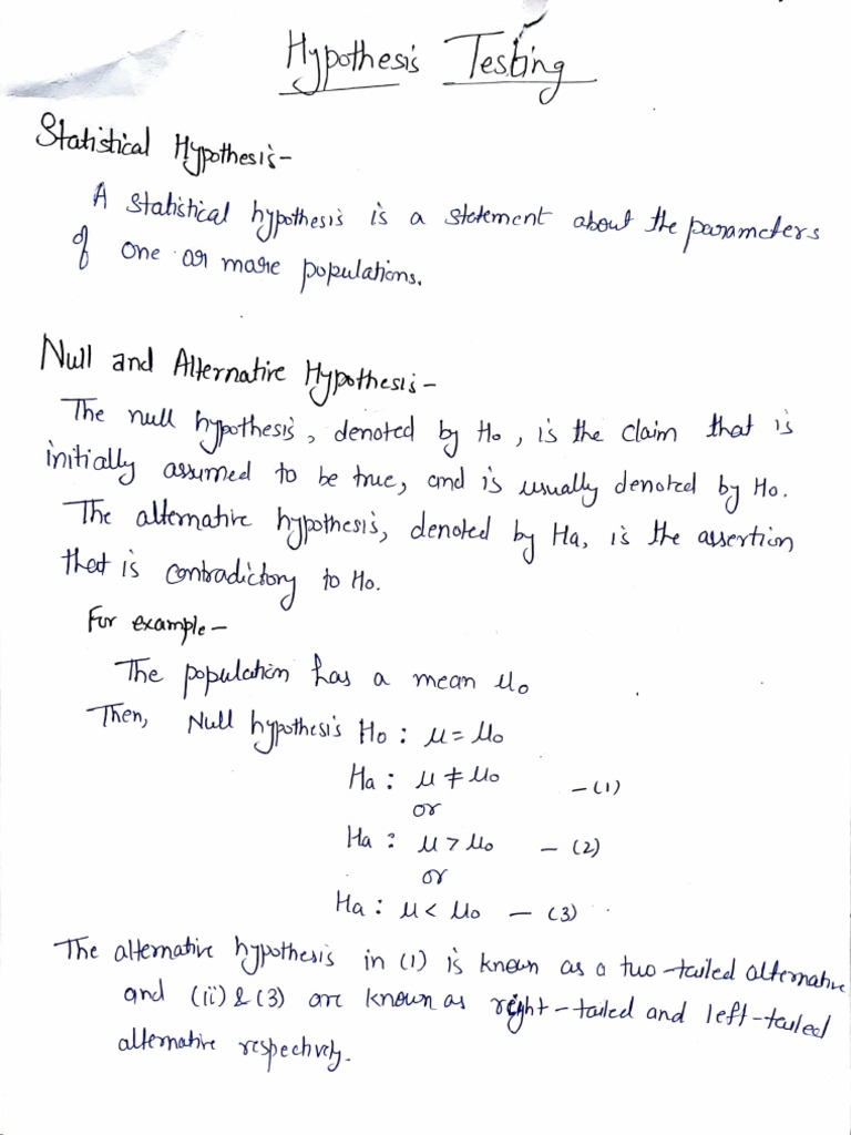 Statistical Hypothesis Testing Guide | PDF | Science & Mathematics