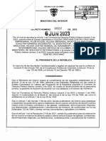 Decreto 0922 Del 6 de Junio de 2023