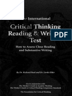 Critical Thinking Reading and Writing Test