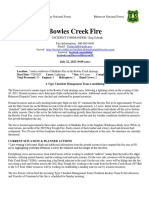 Bowles Creek Fire Update July 22, 2023 Morning