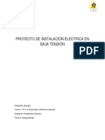 Formato Proyecto de Instalación Electrica en Baja Tensión