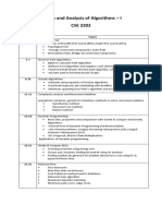 Course Plan For DAA 2023 (Tentative)