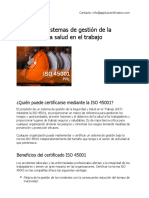 Iso 45001 - Seguridad y Salud Laboral - Es