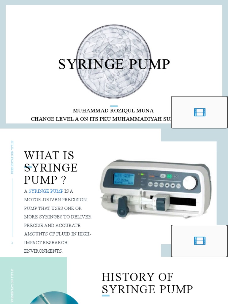 Syringe Pump | PDF | Intravenous Therapy | Syringe