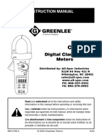 Greenlee CM 1550 Datasheet