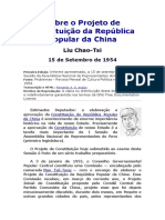 Sobre o Projeto de Constituição Da República Popular Da China