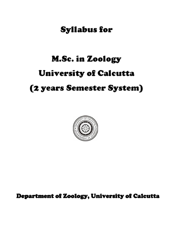Zoology Pg Syllabus 2024