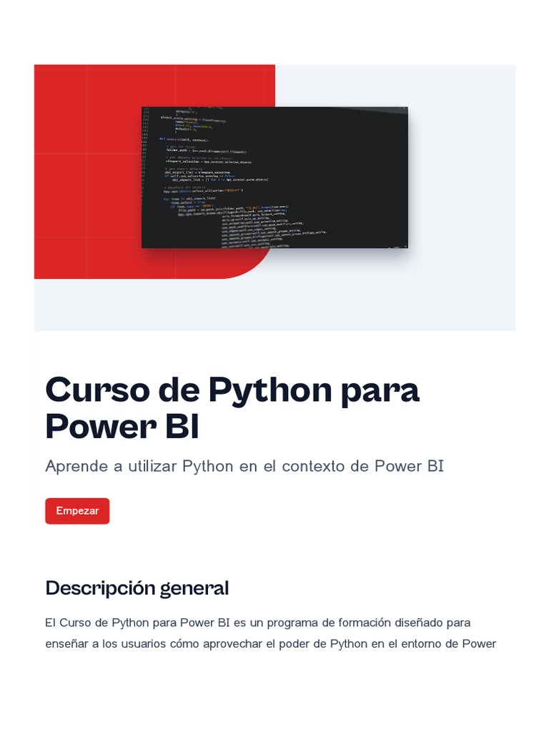 Curso de Python para Power Bi | PDF | Python (lenguaje de programación ...