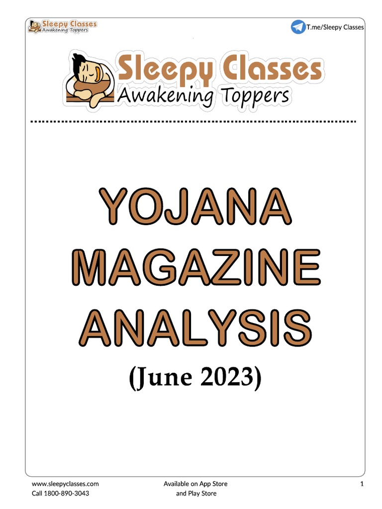 June 2023 Yojana Magazine Analysis PDF