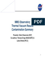 MMS Observatory Thermal Vacuum Results Contamination Summary