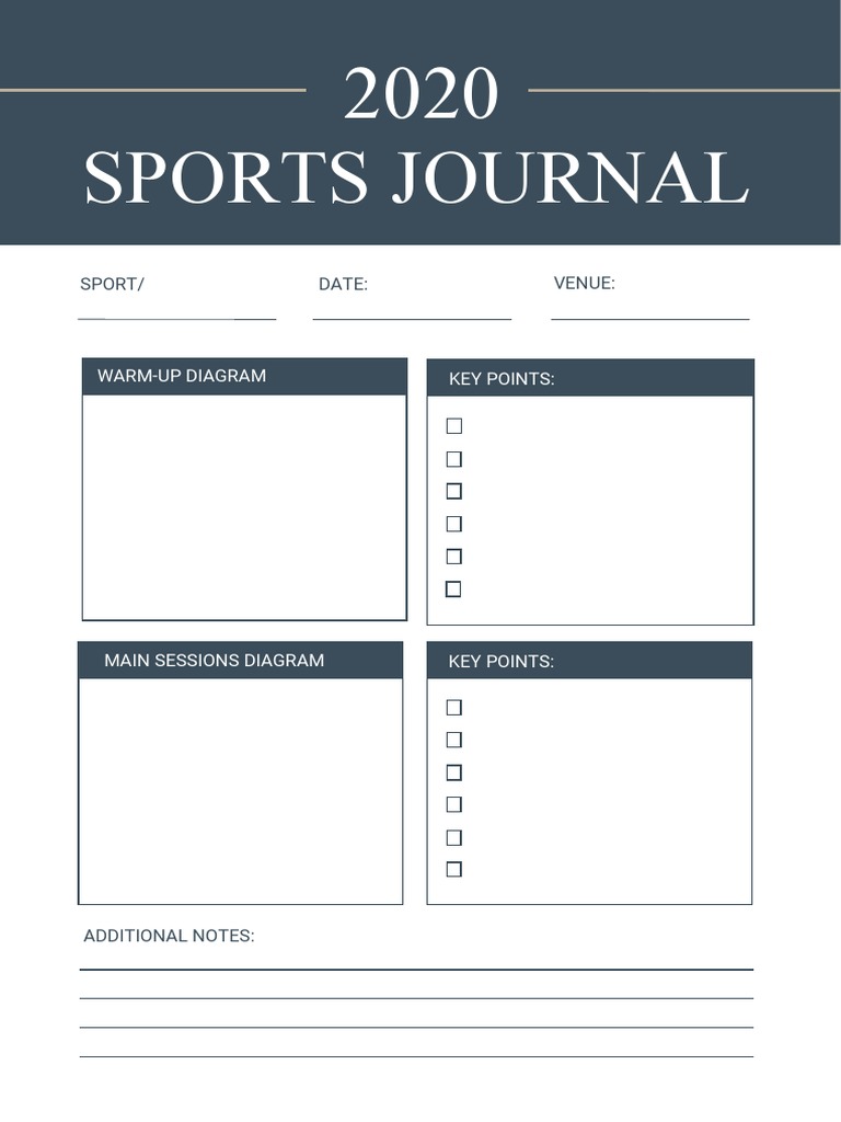 Sports Journal Notebook | PDF