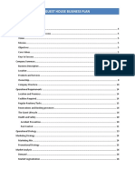 Guest House Business Plan Contents Table