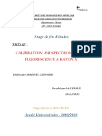 CALIBRATION DU SPECTROMETRE DE FLUORESCENCE A RAYON X - EL GAIDOUMI Abdelali