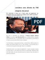 Bolsonaro Considera Uma Afronta Do TSE Caso Fique Inelegível