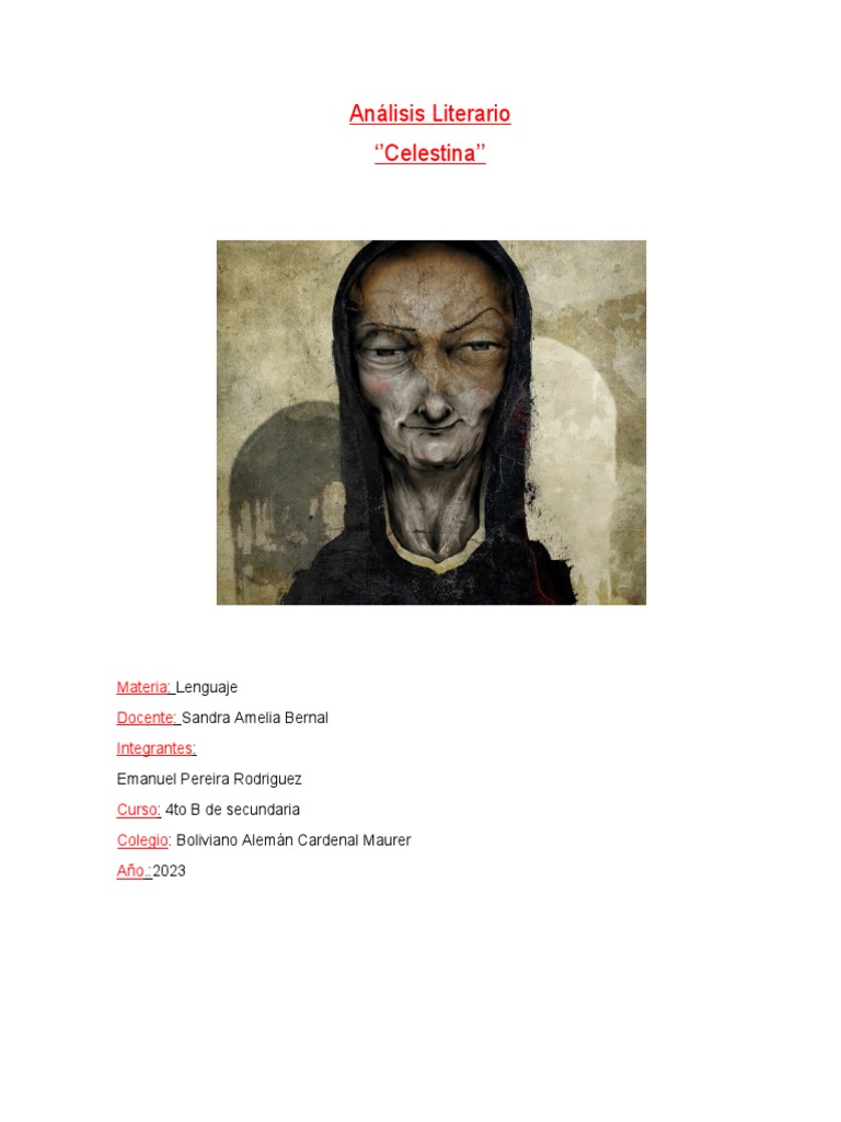 An lisis de la celestina pdf amor