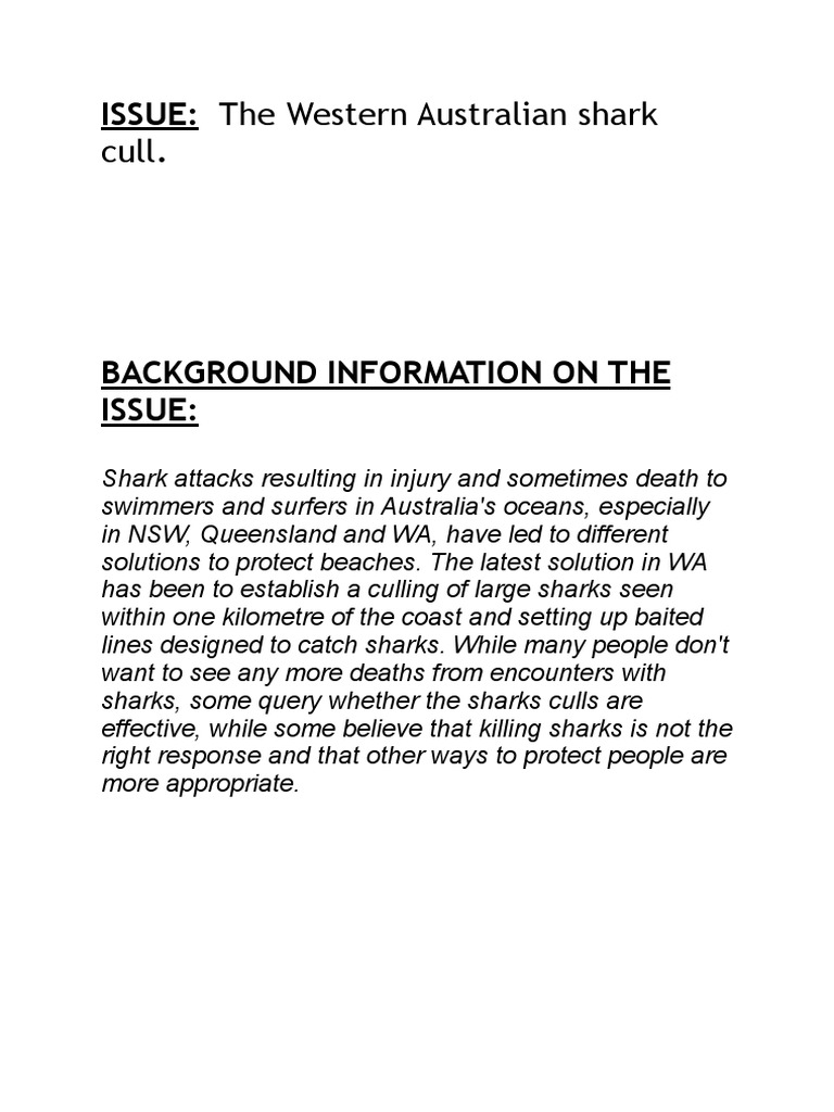 Shark Culling | PDF | Sharks | Predation