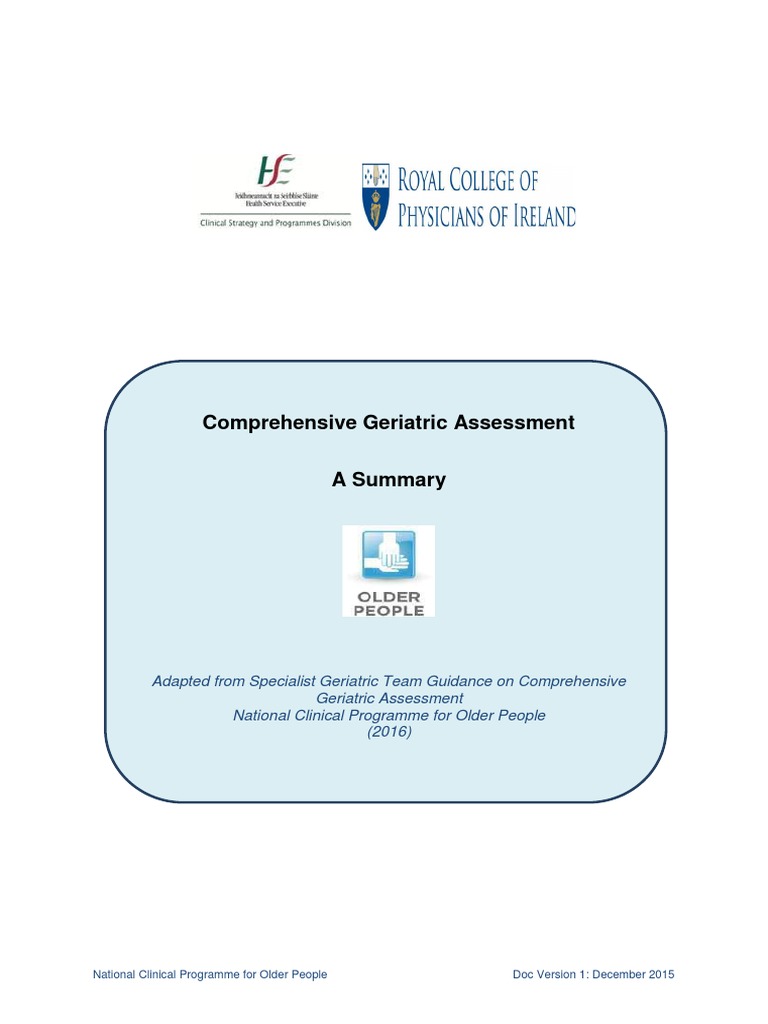 Comprehensive Geriatric Assessment Guide | PDF | Geriatrics | Physical ...