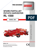 Potato harvester spare parts list