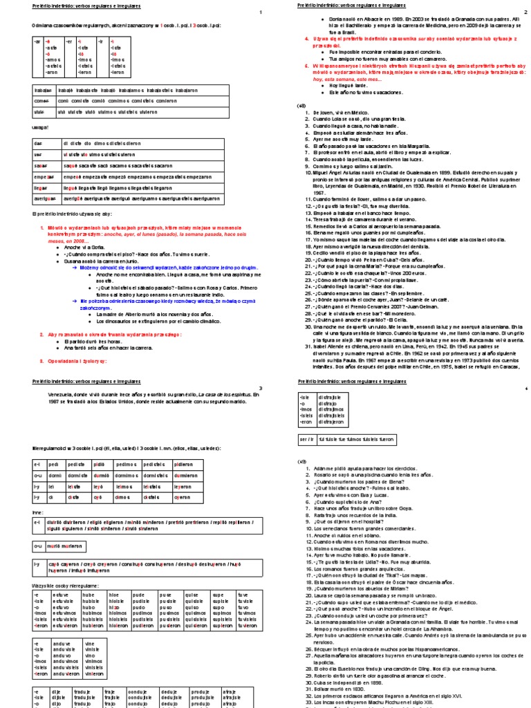  48 49 40 Pret rito Indefinido PDF