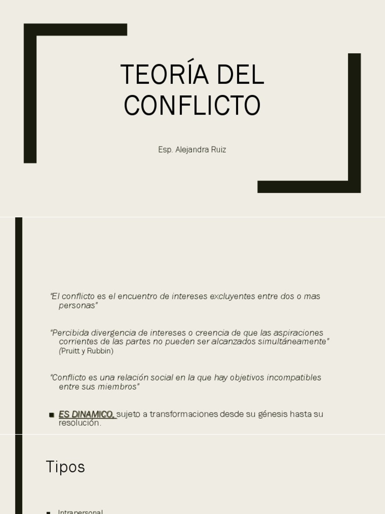 Teoría Del Conflicto PDF Conflicto (proceso) Teoría