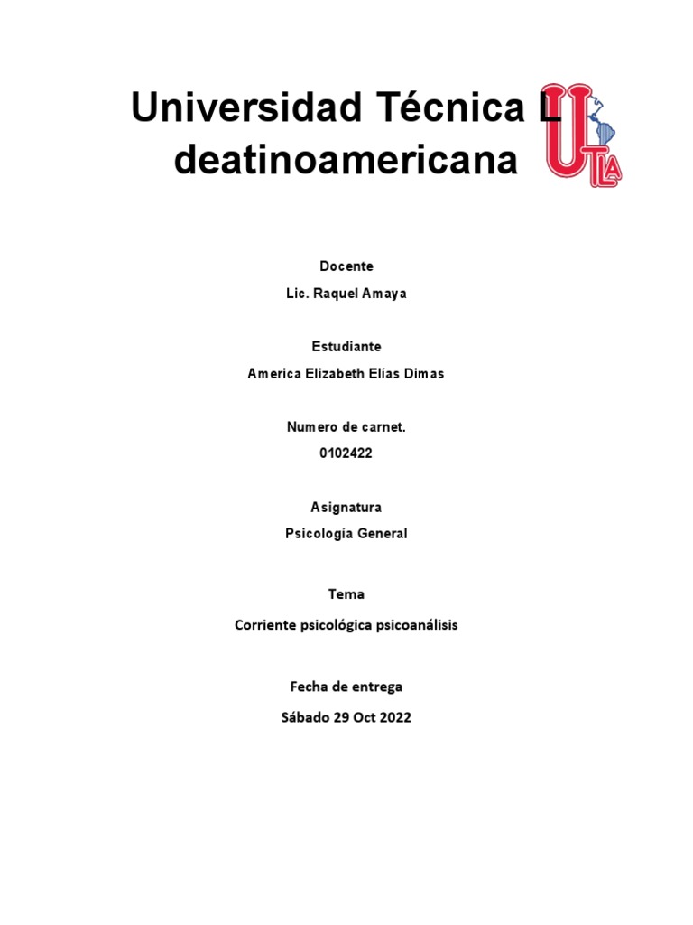 RESUMEN America PDF Psicoan lisis - 1718304028