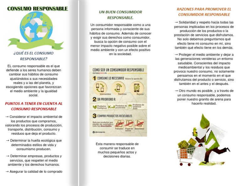 Consumo Responsable: Hábitos y Beneficios | PDF | Consumo (economía ...