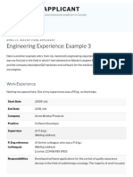 Engineering Experience - Example 3 - The P.Eng. Applicant