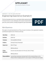 Engineering Experience - Example 4 - The P.Eng. Applicant