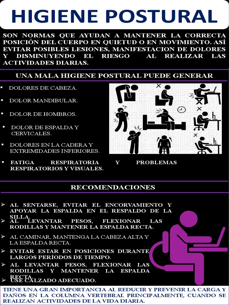 Higiene Postural para Prevenir Dolores | PDF | Salud y bienestar
