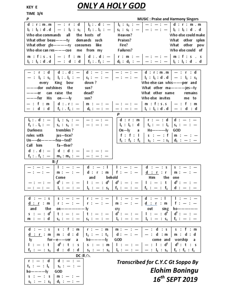 Only A Holy God-1 | PDF