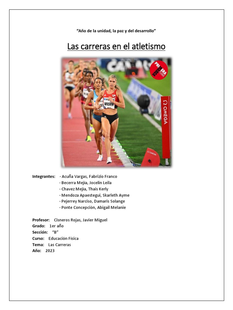 Historia y Tipos de Carreras en Atletismo | PDF | Deporte del atletismo ...