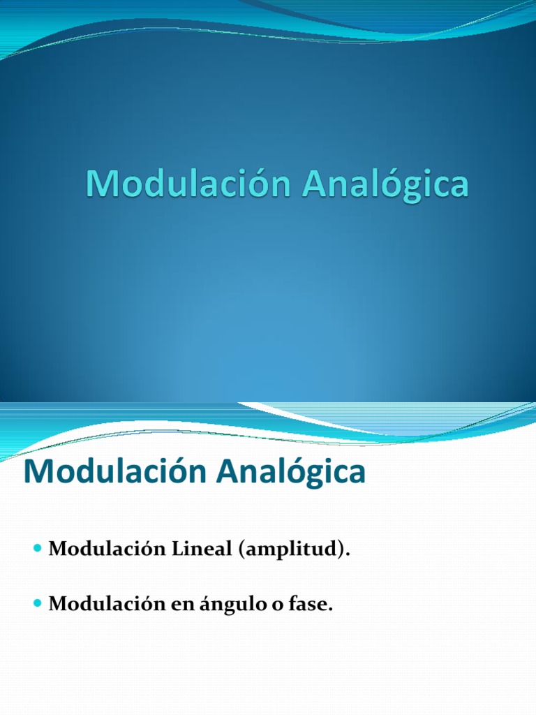 Tipos de Modulación Analógica | PDF | Modulación de frecuencia | Modulación