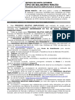 Edital de Processo Seletivo Simplificado N 001 2021