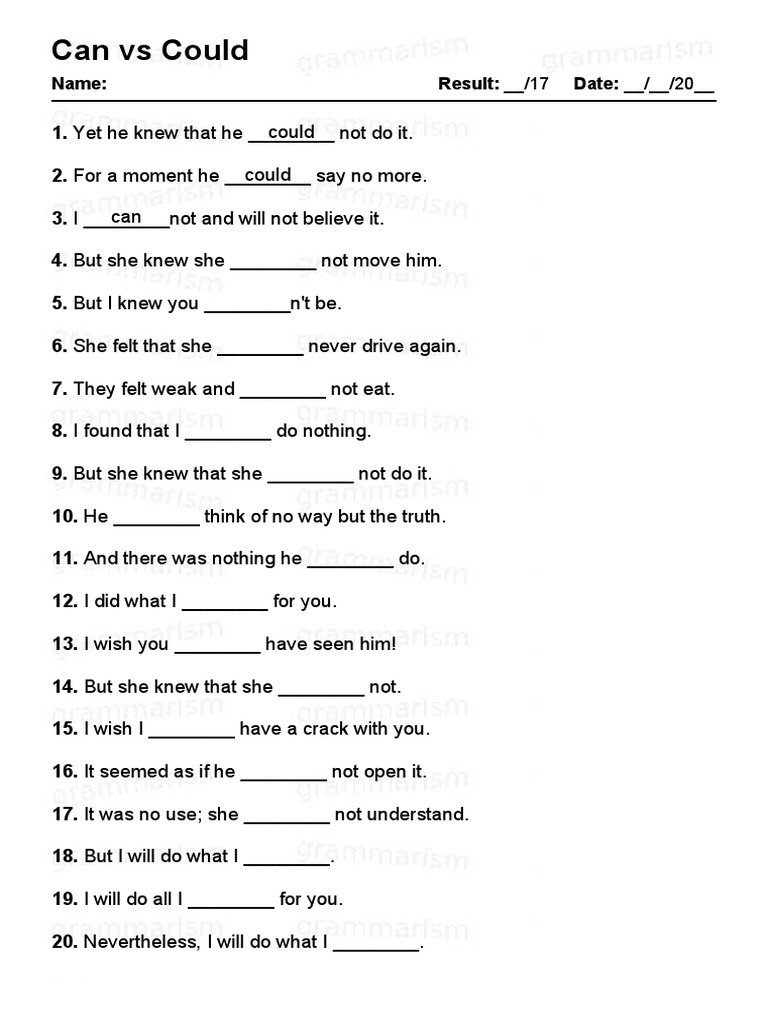 CAN AND COULD visual data 3