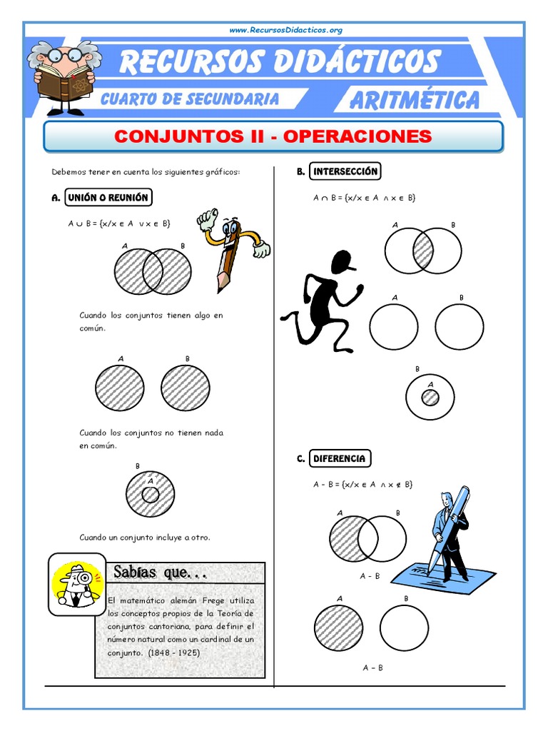 Conjuntos para Cuarto de Secundaria | PDF | Conjunto (Matemáticas ...