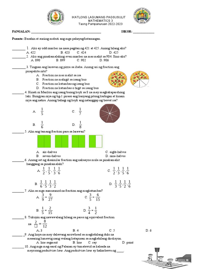 Q3 ST 3 Math | PDF