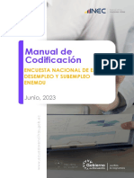 Manual de Codificación Enemdu - Junio - 2023