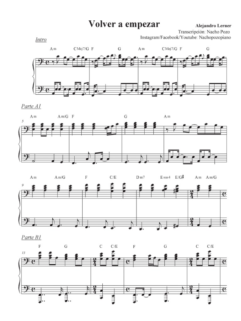 Volver A Empezar Alejandro Lerner Pdf