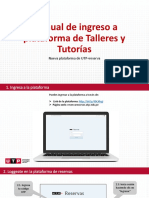 Manual de Ingreso A Plataforma de Talleres y Tutorías UTP+Reserva