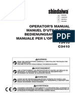 Operator'S Manual Manuel D'Utilisation Bedienungsanleitung Manuale Per L'Operatore T3410 C3410