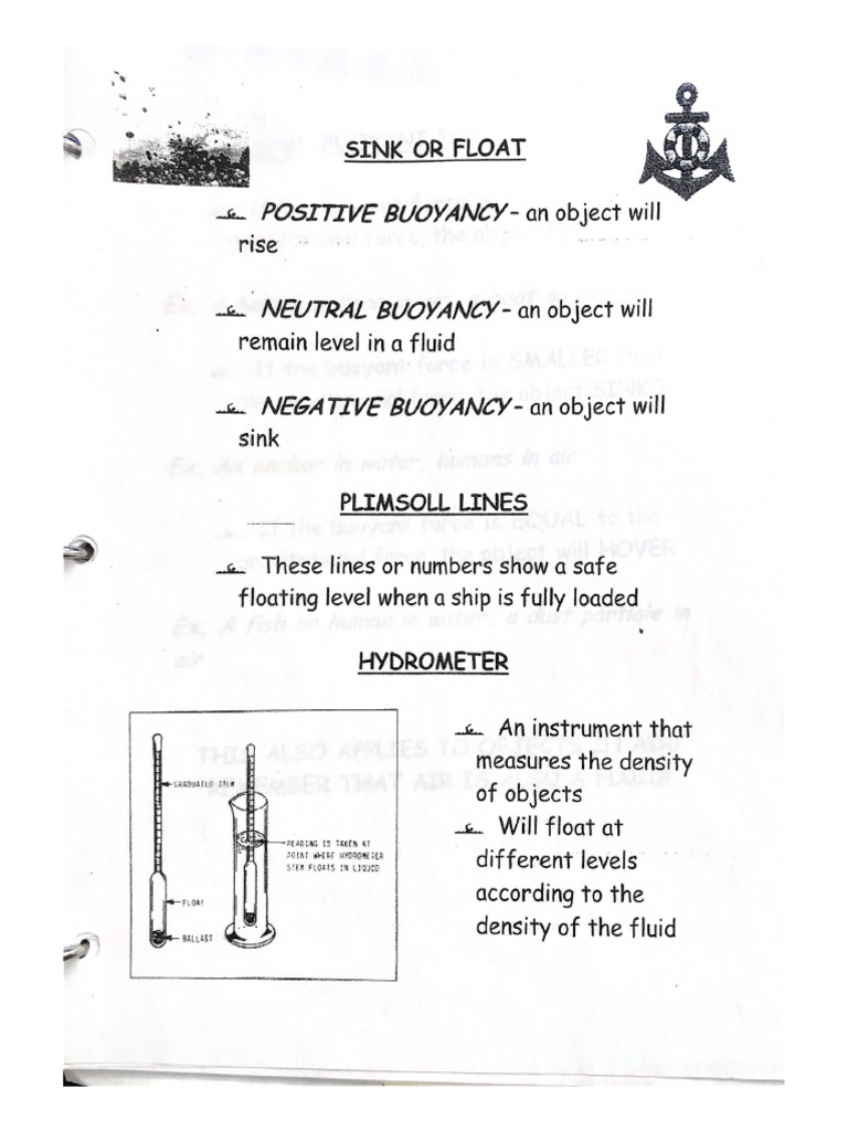 SINK OR FLOAT | PDF