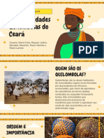 As Comunidades Quilombolas Do Ceará: Trabalho de Formação Cidadã