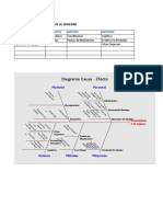 Analizar - Diagrama Causa Efecto (Minitab)